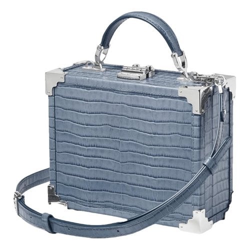 Pre-owned Aspinal Of London Leather Crossbody Bag In Blue