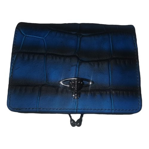 Pre-owned Vivienne Westwood Leather Wallet In Blue