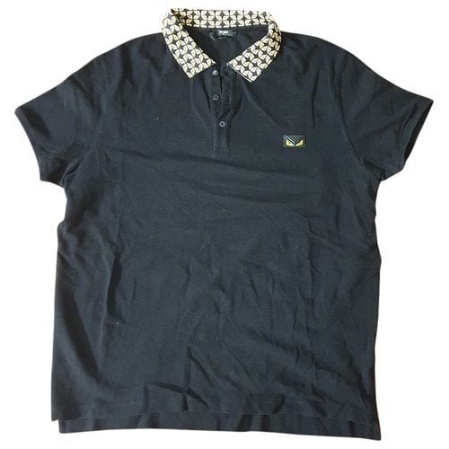 Pre-owned Fendi Polo Shirt In Black