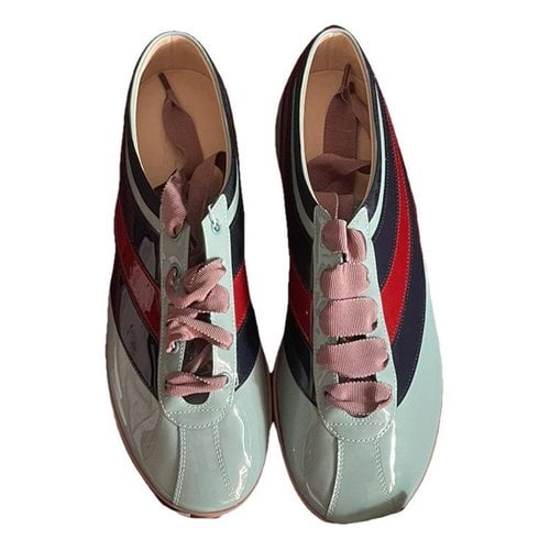 Pre-owned Gucci Falacer Low Trainers In Green