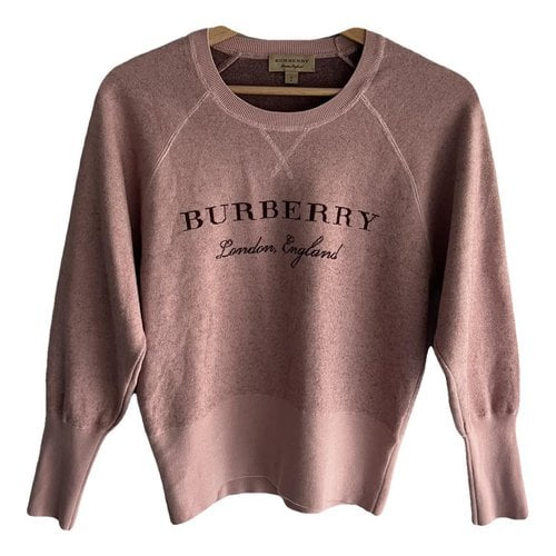 Pre-owned Burberry Wool Sweatshirt In Pink