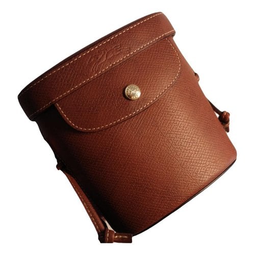 Pre-owned Longchamp Leather Clutch Bag In Brown