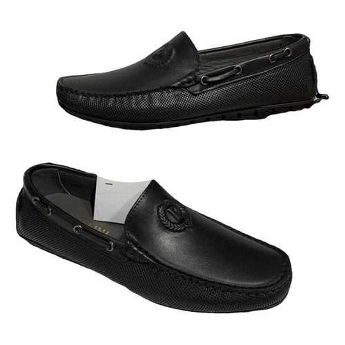 Pre-owned Pollini Leather Flats In Black