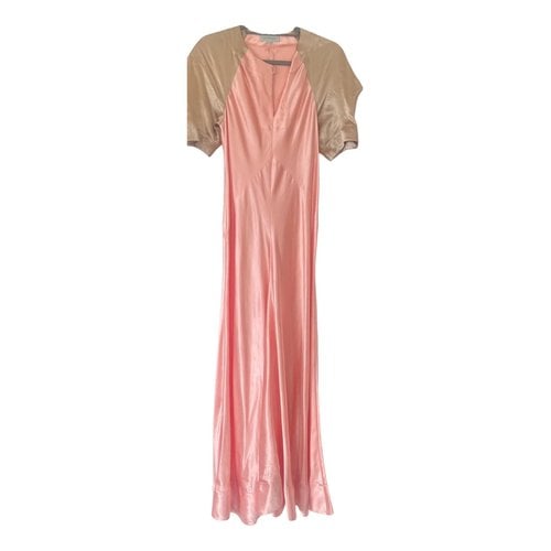 Pre-owned Lee Mathews Maxi Dress In Pink