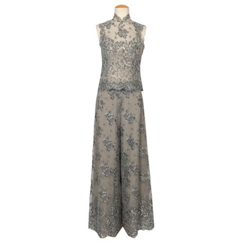 Pre-owned Emanuel Ungaro Lace Dress In Silver