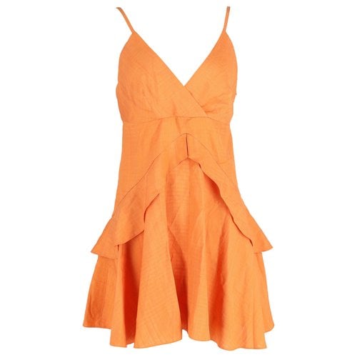Pre-owned Sandro Mini Dress In Orange