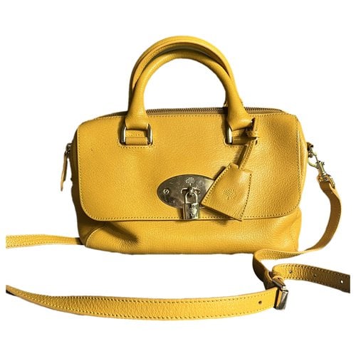 Pre-owned Mulberry Del Rey Leather Handbag In Yellow
