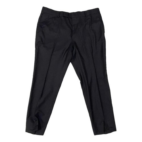 Pre-owned Tom Ford Wool Trousers In Navy