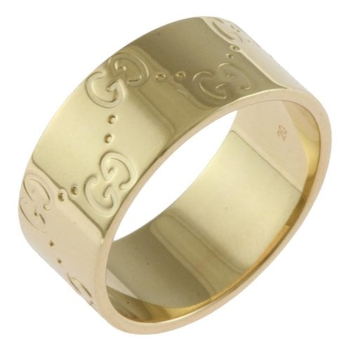 Pre-owned Gucci Icon Yellow Gold Ring