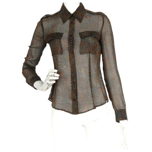 Pre-owned M Missoni Silk Shirt In Brown