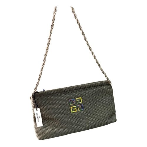 Pre-owned Givenchy Cloth Clutch Bag In Grey