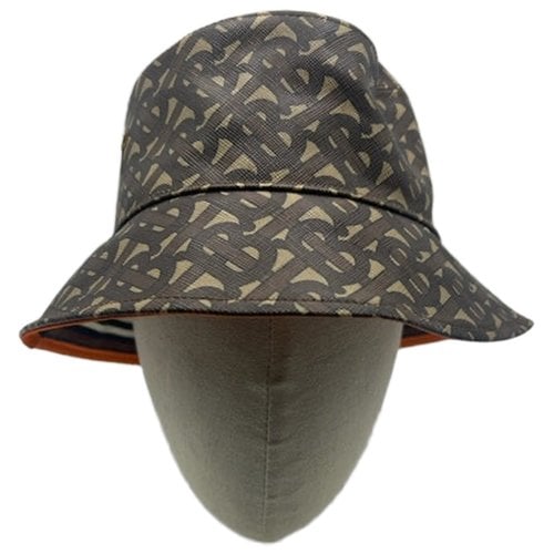 Pre-owned Burberry Leather Hat In Brown