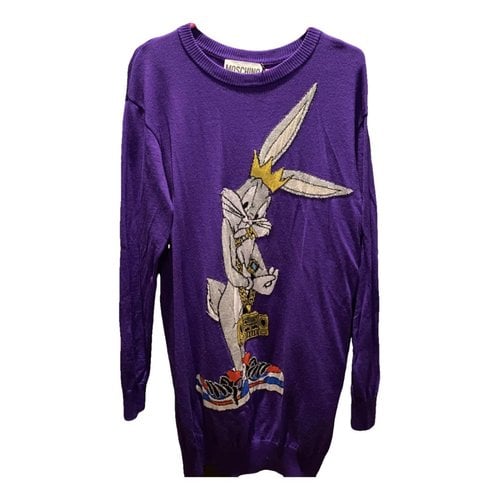 Pre-owned Moschino Sweatshirt In Purple
