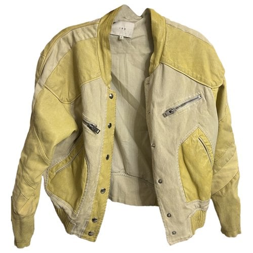 Pre-owned Iro Leather Jacket In Yellow