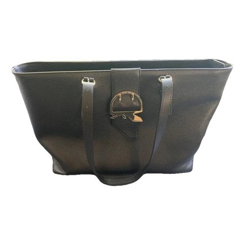 Pre-owned Patrizia Pepe Leather Handbag In Black
