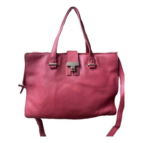 Pre-owned Tommy Hilfiger Leather Handbag In Pink