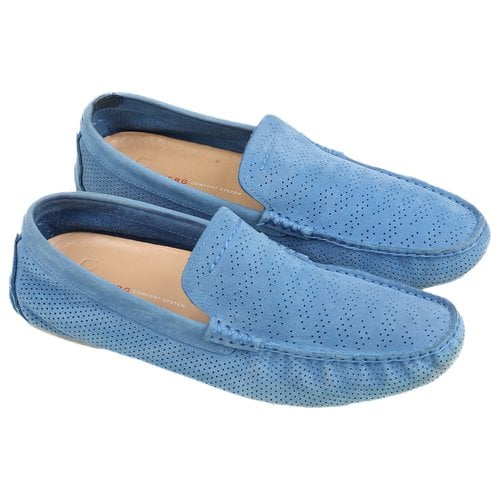 Pre-owned Ugg Leather Flats In Blue