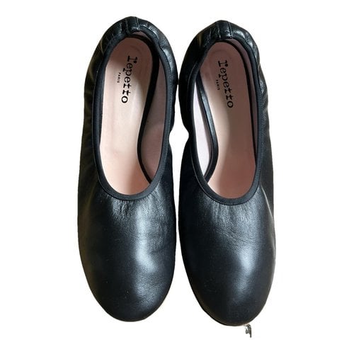 Pre-owned Repetto Leather Ballet Flats In Black