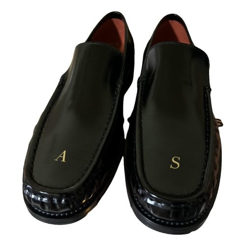 Pre-owned Acne Studios Leather Flats In Black