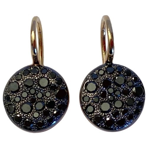 Pre-owned Pomellato Sabbia Pink Gold Earrings In Black