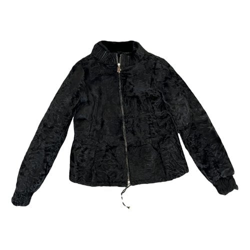 Pre-owned Moncler Coat In Black