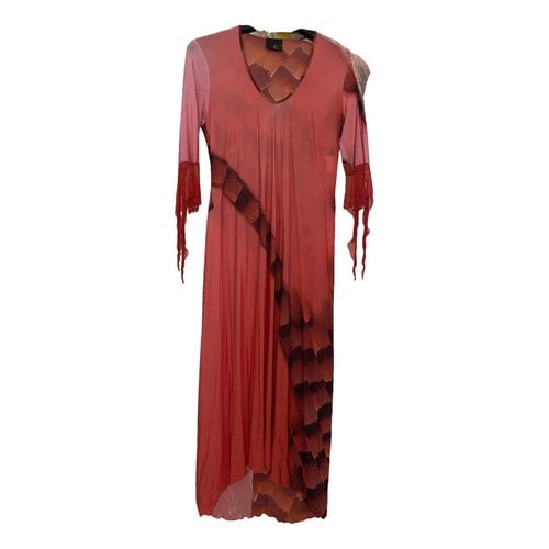 Pre-owned Just Cavalli Mid-length Dress In Red