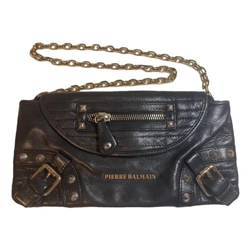 Pre-owned Pierre Balmain Leather Handbag In Black