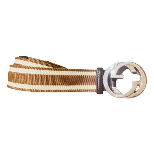 Pre-owned Gucci Interlocking Buckle Leather Belt In Other