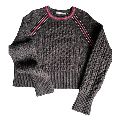 Pre-owned Alexander Wang T Wool Jumper In Anthracite