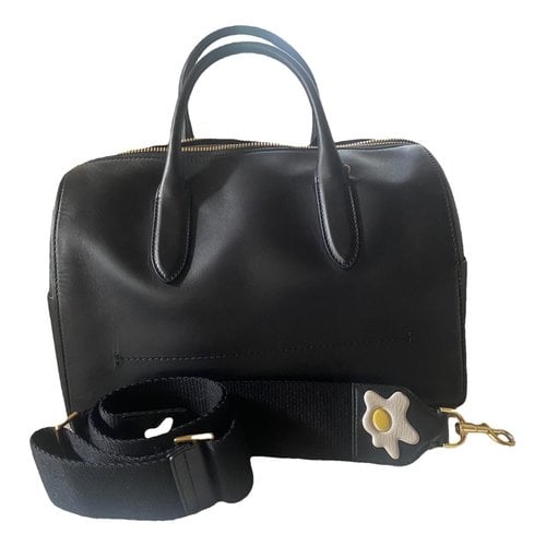 Pre-owned Anya Hindmarch Leather Bowling Bag In Black