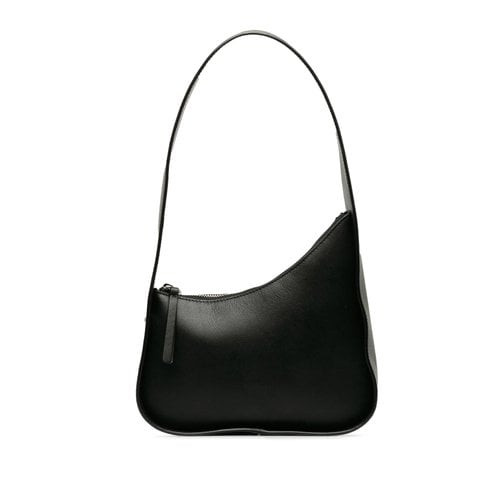 Pre-owned The Row Half Moon Leather Handbag In Black