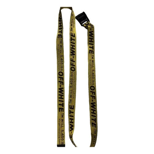 Pre-owned Off-white Belt In Yellow