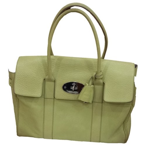 Pre-owned Mulberry Bayswater Leather Handbag In Green