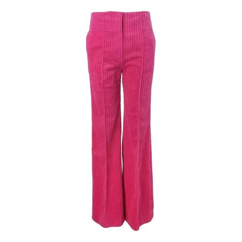 Pre-owned Celine Cloth Trousers In Pink