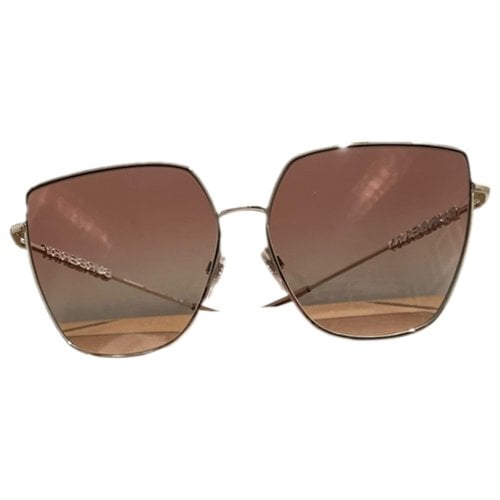 Pre-owned Burberry Oversized Sunglasses In Burgundy