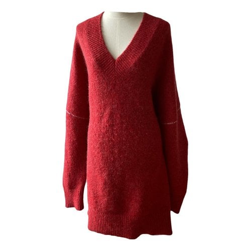 Pre-owned Mm6 Maison Margiela Wool Mid-length Dress In Red