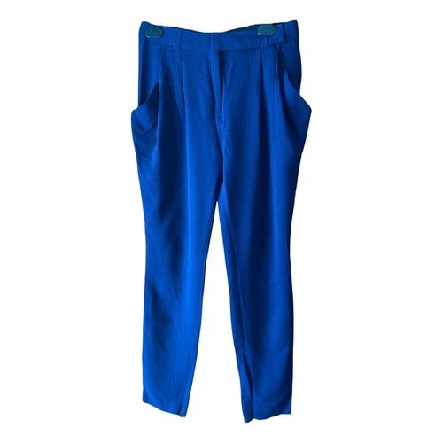 Pre-owned Vionnet Slim Pants In Blue