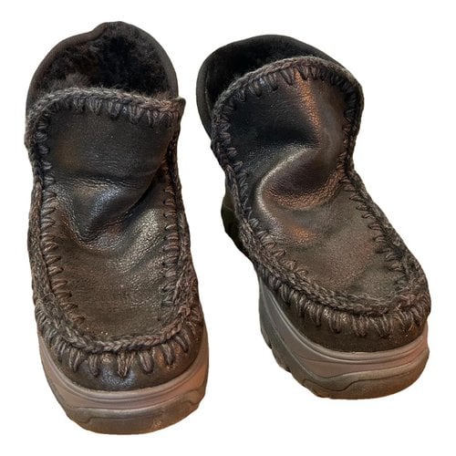 Pre-owned Mou Boots In Anthracite