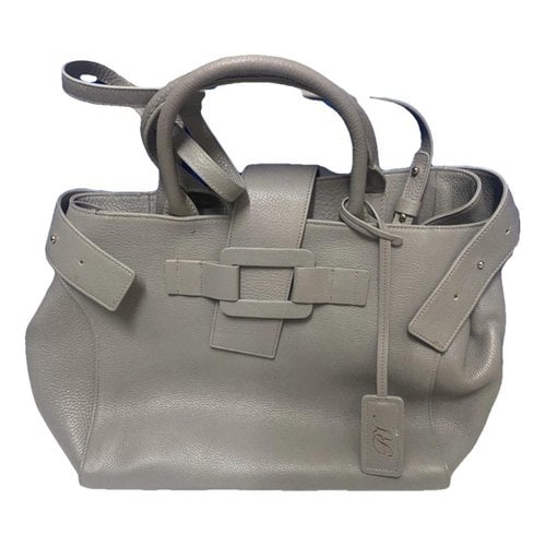 Pre-owned Roger Vivier Leather Handbag In Grey