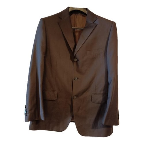 Pre-owned Giorgio Armani Wool Vest In Brown