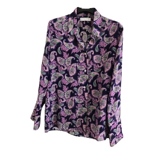 Pre-owned Sandro Silk Blouse In Purple