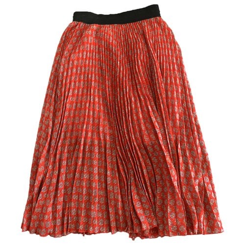 Pre-owned Maje Spring Summer 2021 Maxi Skirt In Red