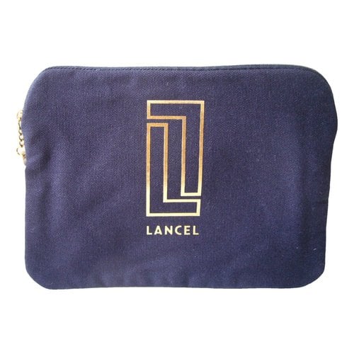 Pre-owned Lancel Clutch Bag In Navy