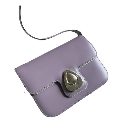 Pre-owned Apc Leather Handbag In Purple