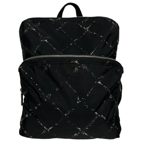 Pre-owned Chanel Cloth Backpack In Black
