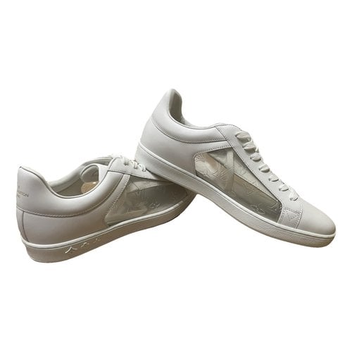 Pre-owned Louis Vuitton Leather Lace Ups In White