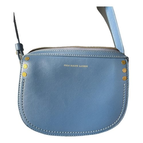 Pre-owned Polo Ralph Lauren Leather Handbag In Blue