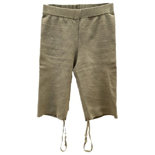 Pre-owned Jacquemus Linen Short Pants In Khaki