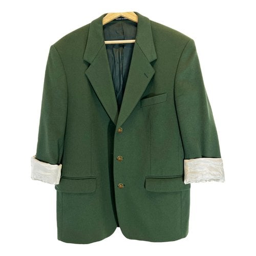 Pre-owned Saint Laurent Wool Blazer In Green