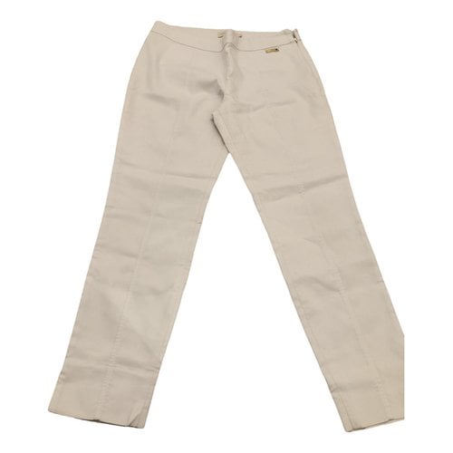 Pre-owned Tory Burch Straight Pants In White